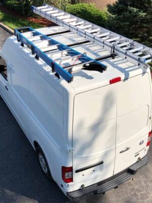 Vantech Heavy Duty 3 Bar Ladder Roof Rack Fits Nissan NV Cargo Van High Roof