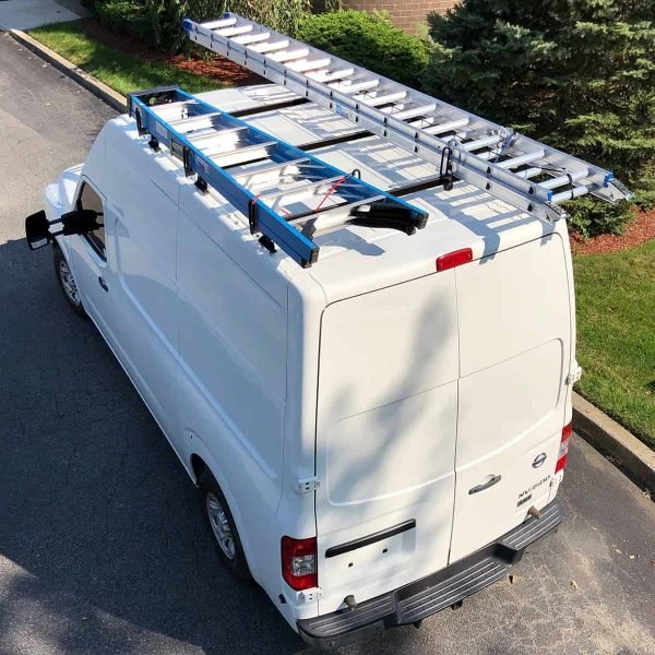89707c019742409e8e6be2b66039c153 Vantech Heavy Duty 3 Bar Ladder Roof Rack Fits Nissan NV Cargo Van High Roof