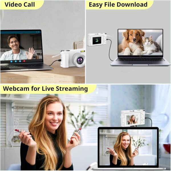 89c356255b7a4210a0064e006f9625e4 4K Digital Camera for Photography Autofocus, 2024 Latest 48MP Vlogging Camera for YouTube with SD Card, 2 Batteries, 3′′ 180°Flip Screen Compact Travel Camera for Teens with 16X Zoom, Anti-Shake,Black