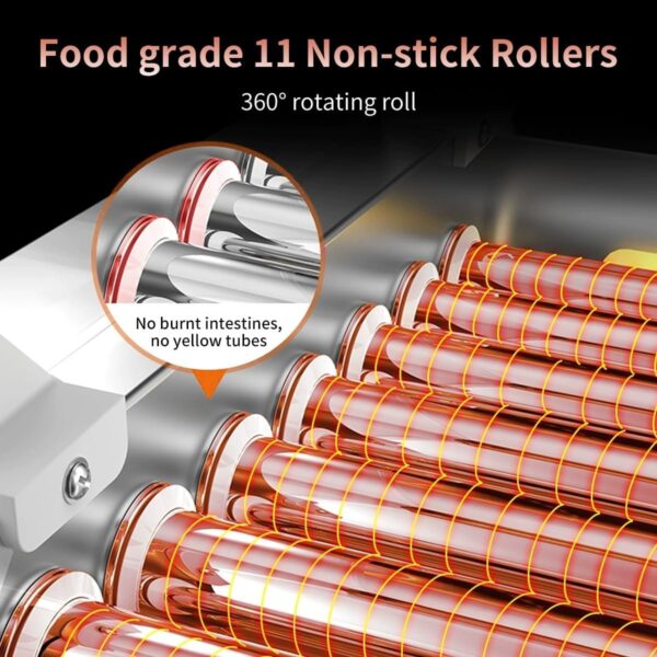 89c9058ca6b6408c8187eae056990b64 1670W Commercial Hot Dog Rollers,11 Rollers 30 Hotdog Roller Grill,Stainless Steel Hot Dog Machine With Dust Cover,Hot Dog Roller Machine With Dual Temp Control And Led Light/Detachable Drip Tray