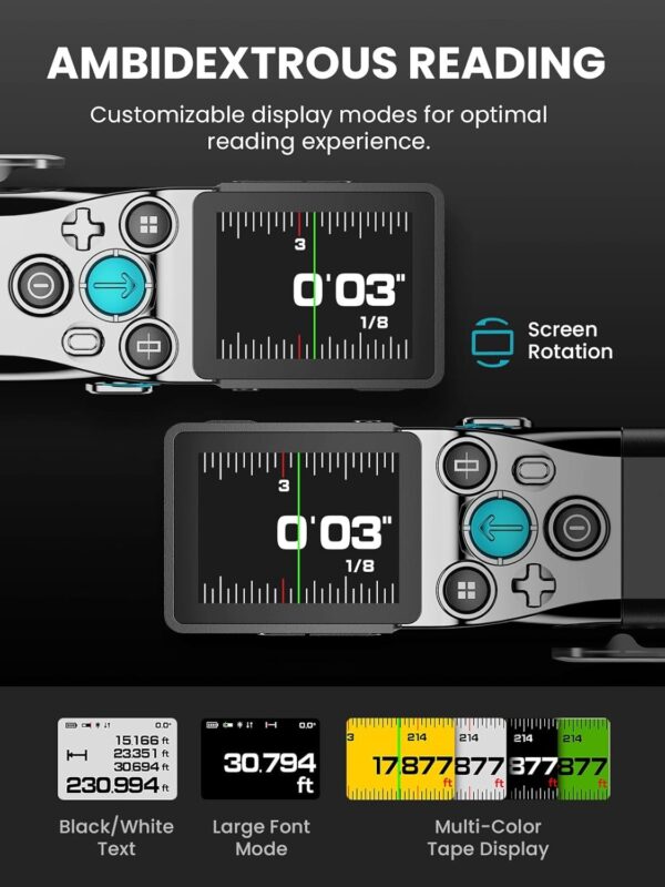 8a003e9ce0a64f1bbe6007641d953d41 XTAPE1 Digital Tape Measure, Professional 330Ft Laser Measuring Tool & 12Ft Measuring Tape with Green Laser Extension, Instant Digital Readout, P2P, App Sync, Replaceable Blades Module