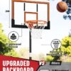 Kids Basketball Hoop Outdoor 3.2-7.2ft Adjustable, Portable Basketball Hoop & Goals for Kids/Teens/Youth in Pool/Backyard/Driveway/Indoor, 29 Inch Shatterproof Backboard and Enlarged Base
