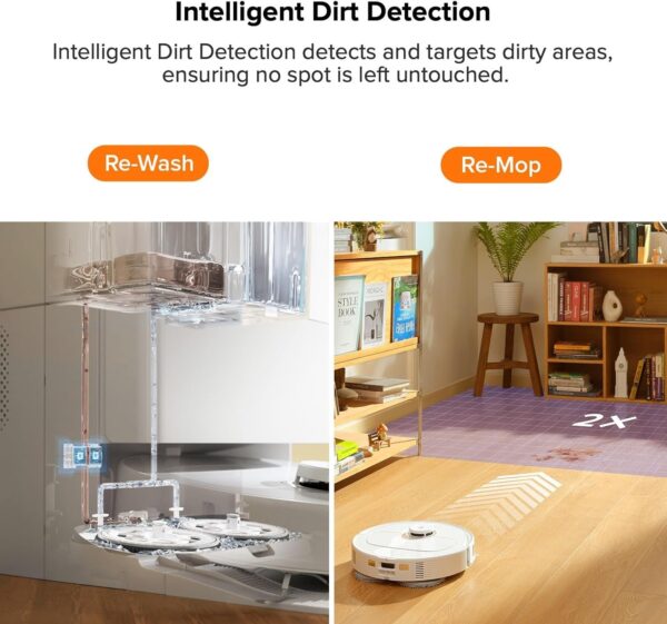 8a2656cf767d4388b11e8686aa46a5fe Qrevo Pro Robot Vacuum and Mop with FlexiArm Design Edge Mopping, Dynamic Hot Water Mop Washing and Auto Mop Drying, Intelligent Dirt Detection, 7,000 Pa Suction, Ideal for Carpets