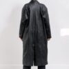 Black leather trench
