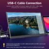 Large Portable Monitor-18.5 Inch Computer Gaming Display 100Hz 125% sRGB FHD 1080P USB-C HDMI IPS Screen for Laptop Mac Surface PC PS4/PS5 Xbox Built-in Kickstand, Speakers, VESA Mountable