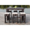 6 Person 59.1 Long Bar Height Dining Set with Cushions