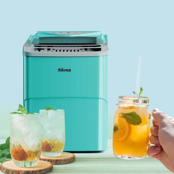 Smart Countertop Ice Maker, Compact Wi-Fi Ice Maker with App Control, 9 Cubes in 6 Mins, 26 lbs per Day