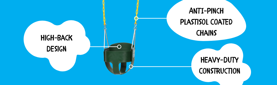 eastern jungle gym high back toddlers full bucket swing for backyard play-sets