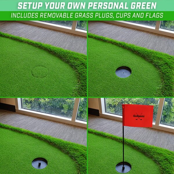 GoSports 12’x5′ Golf Putting Green for Indoor & Outdoor Putting Practice