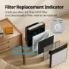 Air Purifiers for Home Up to 1,748ft2, True HEPA Filter for Smoke, Allergies, Pet Dander, Odor, Air Quality Monitor, Auto&Eco Mode, Timer, Filter Indicator, 3yr Warranty, 200M, Black