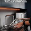 ecozy Nugget Ice Maker Countertop, Smart Pebble Ice Machine with APP Control, 44 lbs/24H Soft Pellet Chewable Ice with Self-Cleaning, Stainless Steel