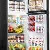 EUHOMY 3.2 Cu.Ft Mini Fridge with Freezer – 2-Door Compact Refrigerator for Bedroom, Dorm, Office or Apartment, Silver