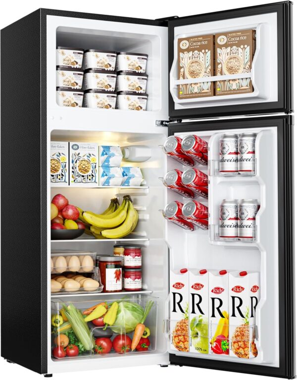 8b977203677f4e2893e401133c8b8c77 EUHOMY 3.2 Cu.Ft Mini Fridge with Freezer – 2-Door Compact Refrigerator for Bedroom, Dorm, Office or Apartment, Silver