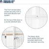 Wrought Iron Select Bird Cage 3154C, Chalk White, 36-Inch by 24-Inch by 66-Inch