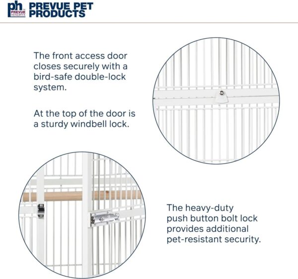 8bc4885d11ca46dfa68bb23c11a4f3ee Wrought Iron Select Bird Cage 3154C, Chalk White, 36-Inch by 24-Inch by 66-Inch