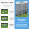 Bestway Oval Above Ground Pool Set (10′ x 6’7′′ x 33′′)| Includes Filter Pump & ChemConnect Dispenser