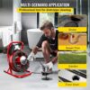 Electric Drain Cleaner Machine by [Brand], 75 Ft x 3/8 Inch, Fits 1-4 Inch Pipes, Portable with 4 Cutters, Powerful Plumbing Tool for Clogs