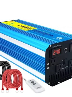 LVYUAN 4000 Watts Pure Sine Wave Power Inverter DC 24V to AC 110V 120V Truck Converter With Remote Control / LED Display / USB