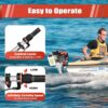 2.3HP 2 Stroke Outboard Motor, 52cc Marine Boat Motor with Air Cooling System, Manual Pull Start for Fishing Boats Water Motor Tools, CDI Ignition System, 3-Blade Propeller, Anti-Vortex Baffle