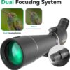 Gosky Updated 20-60×85 Dual Focusing Spotting Scopes with Tripod, Carrying Bag and Quick Phone Holder – BAK4 High Definition Waterproof Spotter Scope for Bird Watching Wildlife Scenery