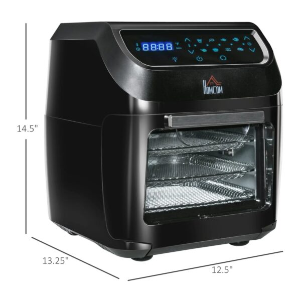 8cd0524740654d44ab67d6fb85b98f53 12QT Air Fryer Oven Combo, 8-in-1, 1700W, LED Display, Black, Includes Accessories