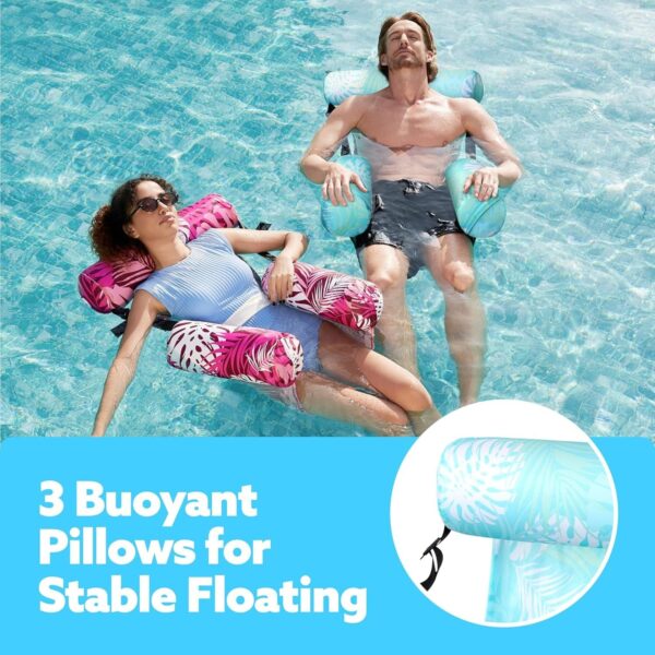 8cd494773cb34f80bcf4bc12f0e116da SLOOSH Inflatable Pool Floats Adult,2 Packs Floating Lounge Chairs,Blow up Pool Noodles for Adult Heavy Duty,Floating Chair for Party Summer Water Beach Lake Fun