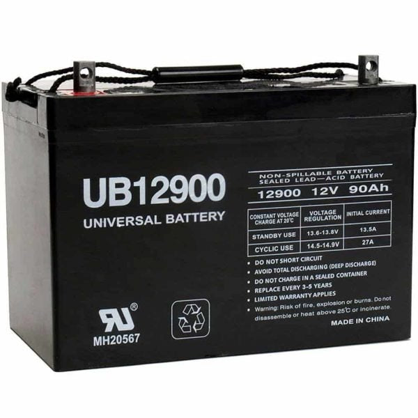 8cfbc93b34ab4496b0dd5850a57e17a7 UPG UB12900 (Group 27) 12-Volt 90 Ah Z1 Terminal Sealed Lead Acid (SLA) AGM Rechargeable Battery