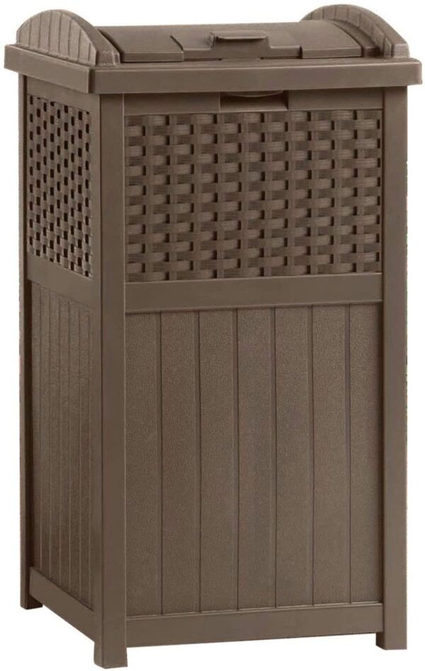 8d028dbd966849158d197ab678378cff 77 Quart Resin Beverage Cart, Java & Suncast 33 Gallon Resin Trash Can