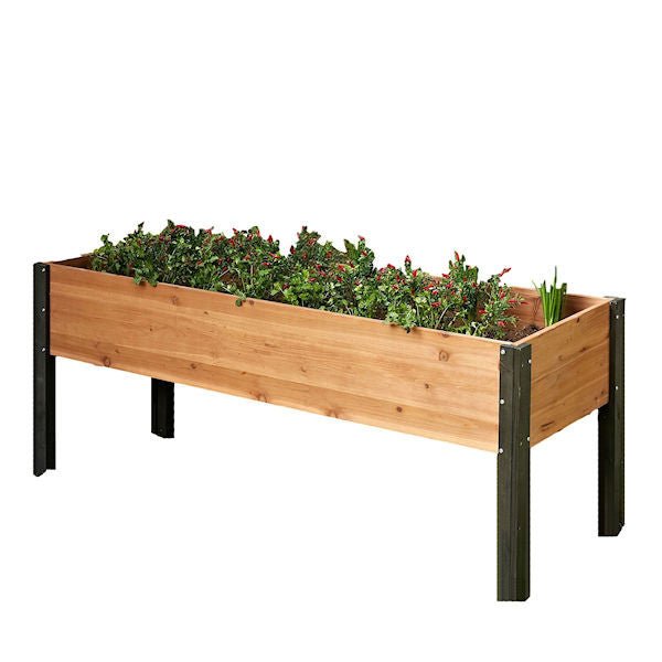 8d1cce7fcb914c18bbe15bf33fdd7b09 Elevated Outdoor Raised Garden Bed Planter Box 70 x 24 x 29 inch High