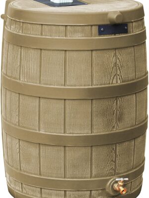 Good Ideas Rain Wizard 50 Gallon Plastic Outdoor Home Rain Barrel Water Storage Collector