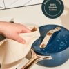Linen Set – Apron, Pot Holders, Oven Mitts, & Tea Towels – 100% Organic Cotton – Durable, Machine Washable