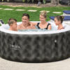 Bestway SaluSpa Miami EnergySense AirJet Inflatable Hot Tub Spa (71′′ x 26′′) | Portable Hot Tub with 2 Covers (1 Energy-Efficient Thermal Cover and 1 Standard Cover) | Fits Up to 2-4 Persons | Black