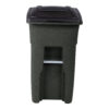 32 Gallon Trash Can, Greenstone, Quiet Wheels, Attached Lid, Durable Recycling Bin