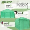 EAGLE PEAK 6×4 Portable Walk-in Greenhouse, Pop-up Indoor Outdoor Garden Green House, Zippered Door and Windows, PE Cover, White