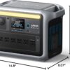 Anker SOLIX C1000 Portable Power Station with 200W Solar Panel, 1800W Solar Generator, 1056wh LFP (LiFePO4) Battery, 6 AC Outlets, Up to 2400W for Home, Power Outages, and Outdoor Camping