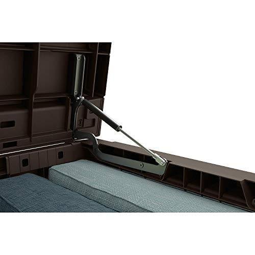 8f18070a806e4ecea8224364e6fa2e35 165 Gallon Weather Resistant Resin Deck Storage Container Box Outdoor Patio Garden Furniture, Brown