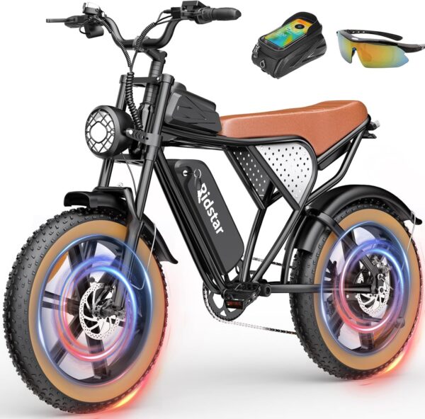 8f8f9c204896485aaf3e8364c6082039 Electric Bike for Adults Q20, 2000/1500W, 37/30MPH,52V 40AH,48V/20AH E-Bike,30-180 Miles Electric Motorcycle, 20′′ Fat Tire Dirt Bike, UL2849 All Terrain for Mountains, Snow, Sand, Road