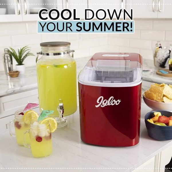 ICEB26RR Automatic Portable Electric Countertop Ice Maker Machine
