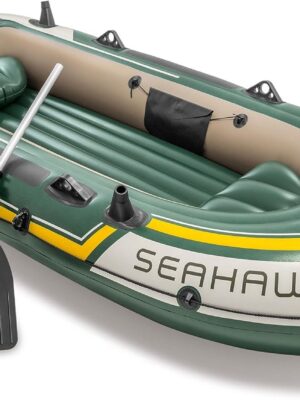 INTEX Seahawk 3 Inflatable Boat Set ?C 790lb Weight Capacity