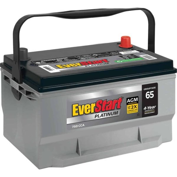 911fba7cf66a4e1cbdb14bf12f77e2d9 EverStart Platinum BOXED AGM Battery, Group Size 65 12V, 750CCA