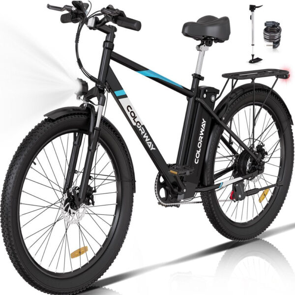 BK3M 500W Electric Bike, 26′′x3.0′′, 36V/15Ah, Shimano 7-Speed, Carbon Steel, IP54 Waterproof