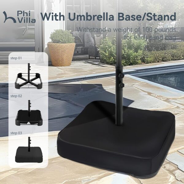 915e157ac656406abd6aa25e22446f95 15ft Patio Umbrella Double-Sided Outdoor Market Extra Large Umbrella with Crank, Umbrella Base Included (Dark Red)