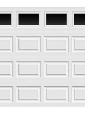 Classic Collection 8 ft. x 7 ft. 6.5 R-Value Insulated Garage Door with Plain Windows A768954