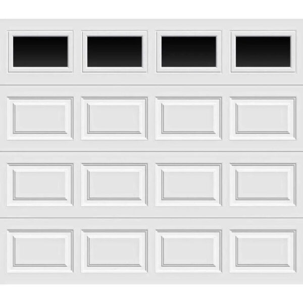 Classic Collection 8 ft. x 7 ft. 6.5 R-Value Insulated Garage Door with Plain Windows A768954
