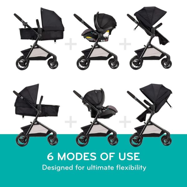 Pivot Modular Travel System with LiteMax Infant Car Seat with Anti-Rebound Bar (Desert Tan)