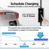 Level 2 & Level 1 EV Charger, 16Amp 110-240V Portable J1772 Electric Car Charger with Adjustable Amp Delayed Timer 25ft Long Cord