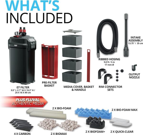 Perfomance Canister Filter – for Aquariums Up to 100 Gallons – Aquarium Canister Filter
