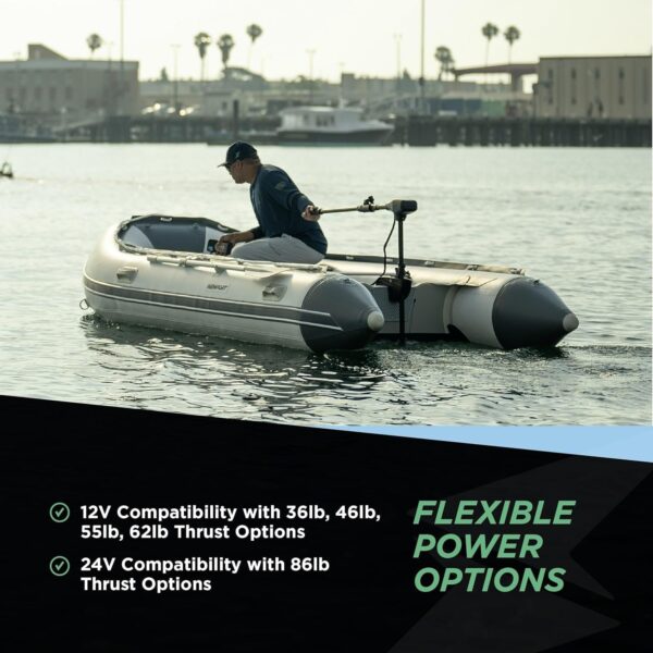 Newport NV-Series Thrust Saltwater Transom Mounted Trolling Electric Trolling Motor w/LED Battery Indicator