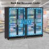Commercial Refrigerator, Glass Door with LED Lighting – Upright Beverage Display Cooler for Home, Store, Gym, or Office, Featuring Double Swing Doors and 39 cu.ft