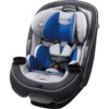 Grow and Go All-in-One Slim Convertible Car Seat, Rear Facing, 5-40 lbs, Forward Facing (30–65 lbs), High Back Booster Seat 40-100 pounds, Aqua Pop